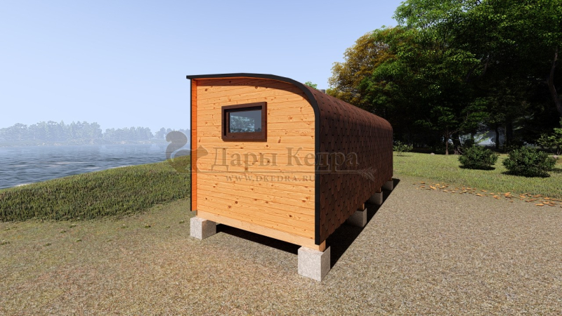 Баня «Парус» из кедра 6х2,2 м